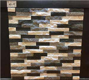 Ws-115 Black White Grey Mixed Quartzite Wall Cladding Panel, Cultured Stone, Stacked Stone Veneer Ws-115 Black White Grey Mixed Quartzite Wall Cladding Panel, Cultured Stone, Stacked Stone Veneer