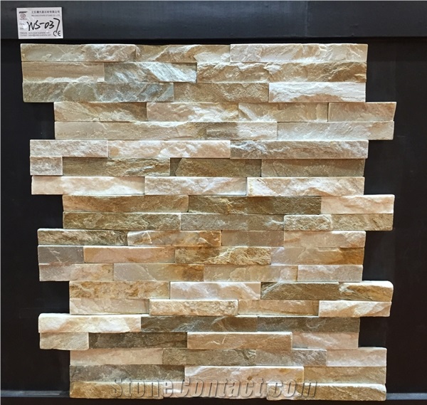 Ws-37 Green Slate Wall Cladding, Cultured Stone