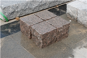 G354 Red Granite Paving Cube Stone,Cobble Stone and Courtyard Road Pavers