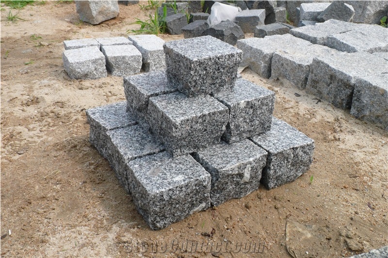 G399 Granite B.H Cubes,China Black Granite Cobble Stone Pavers