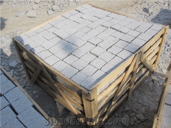 New G603 Bush Hammered Cubes 10x10x8 Cm, New G603 Granite Cube Stone & Pavers