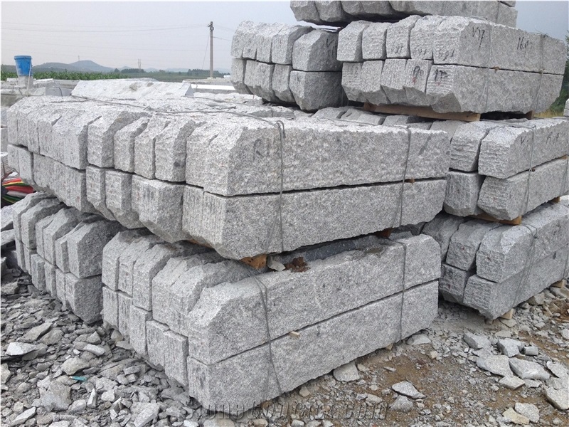 New G603 Finland Kerbstone V-Stone Natural Quality, Grey Granite Kerbs