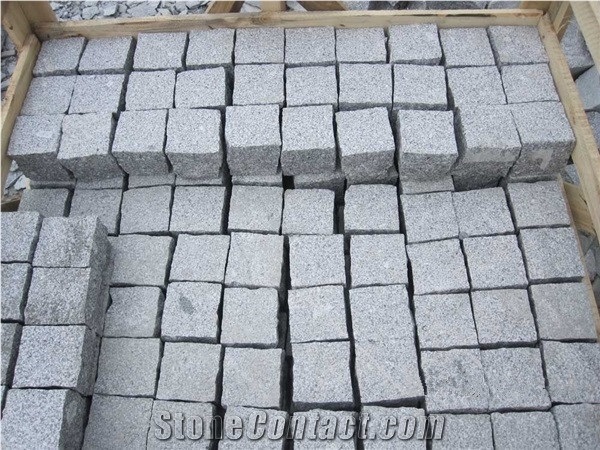 New G603 Granite Bush Hammered Cubes 10x10x8 cm