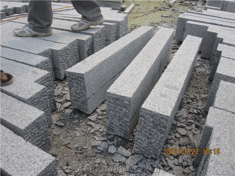New G603 Silver Grey Kerbstones Curbs Boarders Flamed, Bushhammered