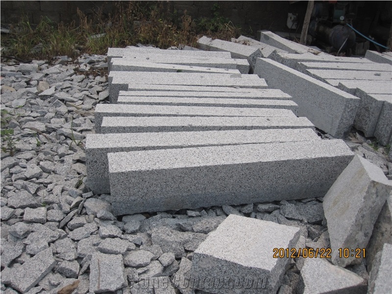 New G603 Silver Grey Kerbstones Curbs Boarders Flamed, Bushhammered
