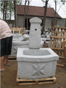 Sculpture with Difficult Shape, White Granite Sculpture & Statue