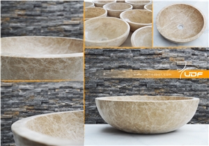 Light Emperador Marble Sink