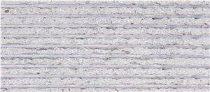 Azul Atlantico Limestone Natural Cleft and Grooved Tiles, Grey Portugal Limestone Wall Covering