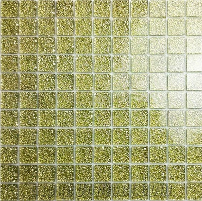 Pf107 Gold Diamond Mirror Glass Mosaic Plating Glass Mosaic