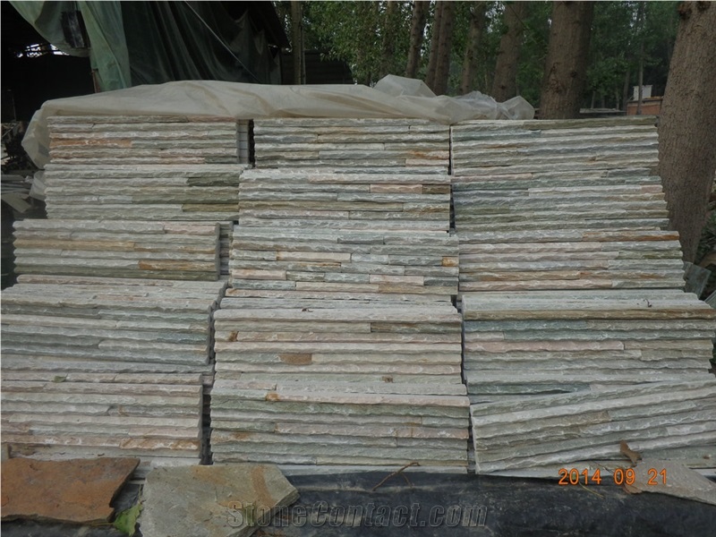 Green Slate Panel Cultured Stone,Ledge Stone,Stacked Stone