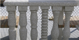 Amarelo Alpendurada Granite Balustrades, White Portugal Granite Railing