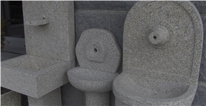 Amarelo Alpendurada Granite Wall Mounted Fountains, White Portugal Granite Fountain