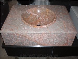 Red Agate Marble Custom Vanity Tops,China Red/Pink Marble Bathroom Countertops,Polished Engineered Stone Bathroom Tops