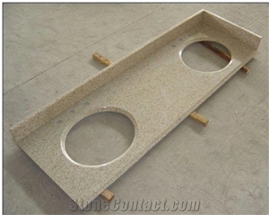Yellow Rust Granite Countertops,China Yellow Granite Bathroom Tops,G682 Rusty Yellow Vanity Tops,Sunset Golden Yellow Granite Tops