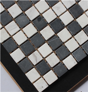 China Black Mable Mosaic Manufacture Square Hy-93