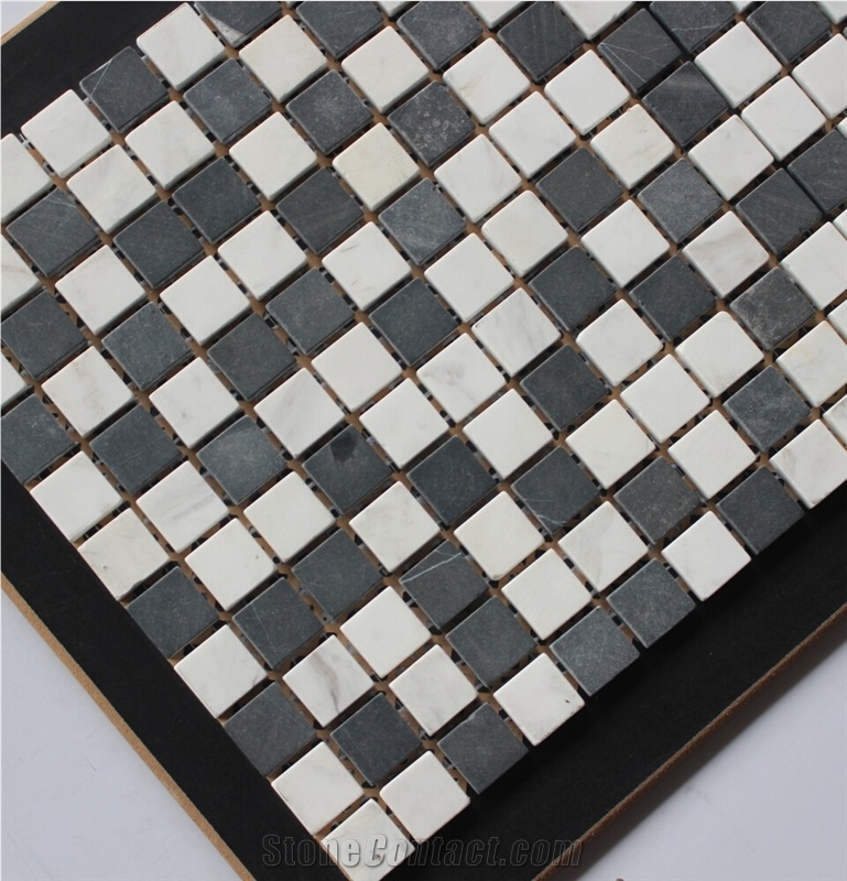 China Black Mable Mosaic Manufacture Square Hy-93