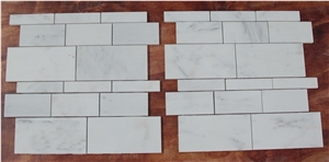 China Oriental White Mosaic Manufacturer Rectangle White Nvot-W0067