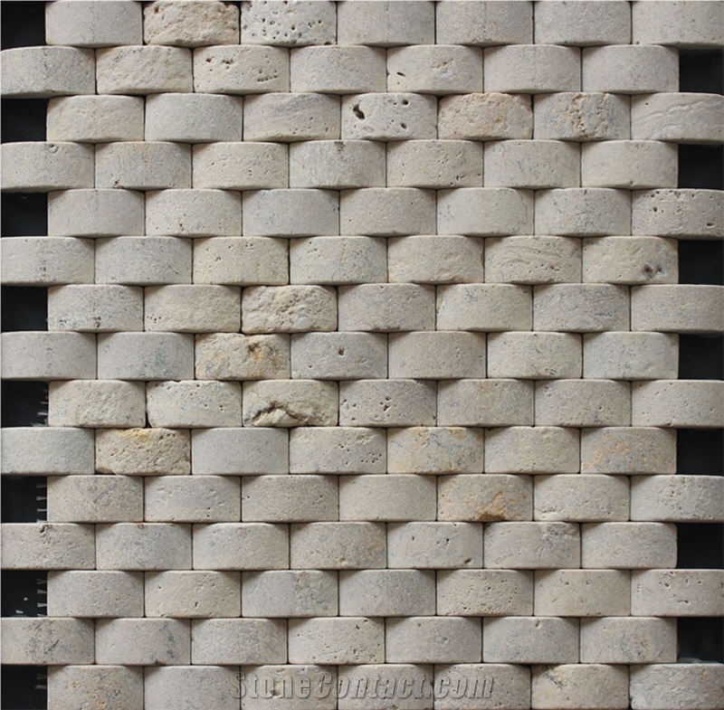 China Travertine Mosaic Manufacture A033s