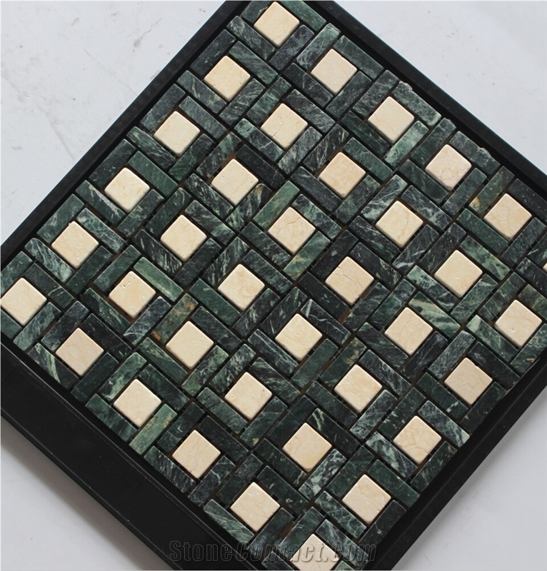 China Yellow Marble Mosaics Manufacture A054s-8