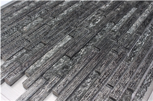 Glass Mixed Aluminium Mosaic Manufacture H5413 10x98/10x148/10x48mm Silk Road Metal