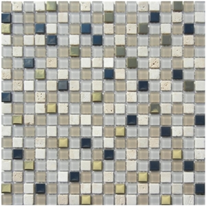 Glass Mixed Marble Mosaic Manufacture China 15x15x4mm Cadiz 902 Cadiz 4mm Mosaics