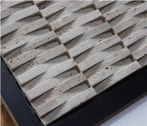 Travertine Mosaic Manufacture China Hy-09
