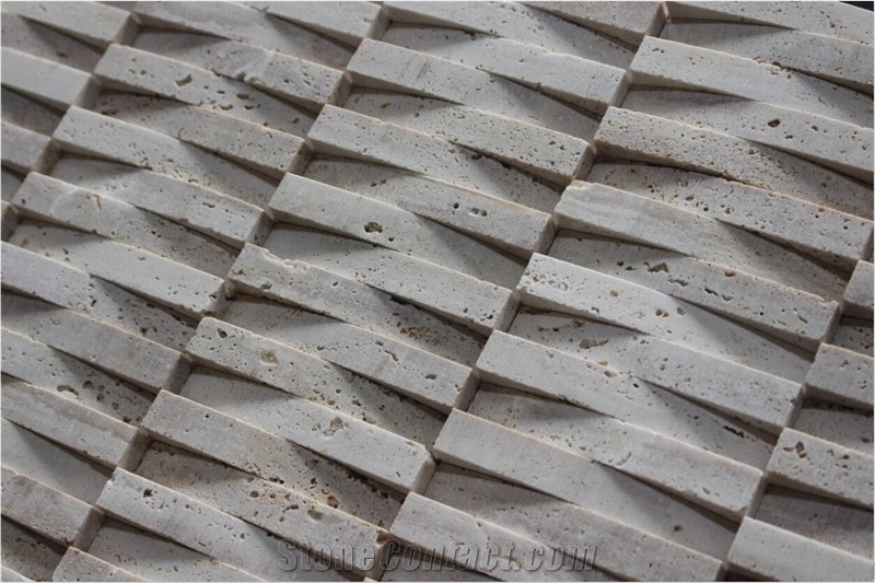 Travertine Mosaic Manufacture China Hy-09