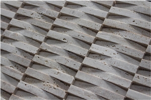 Travertine Mosaic Manufacture China Hy-09
