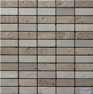Travertine Mosaic Manufacture China Rectangle A073-25-60