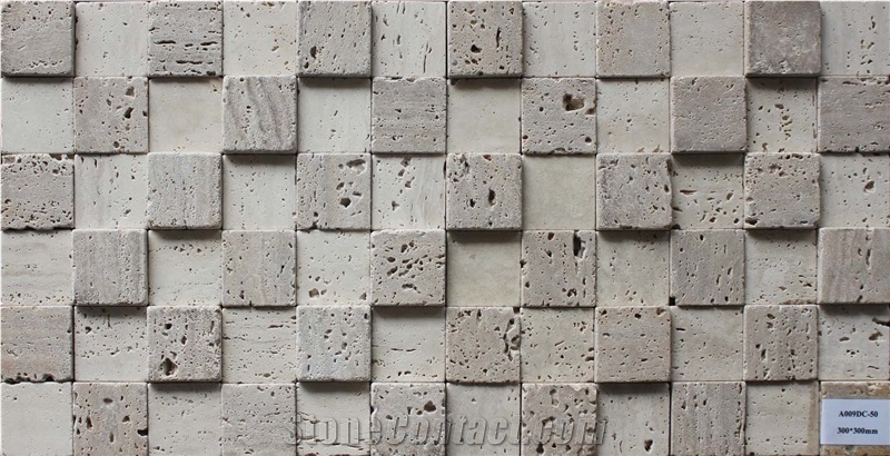 Travertine Mosaic Manufacture China Square A009dc-50