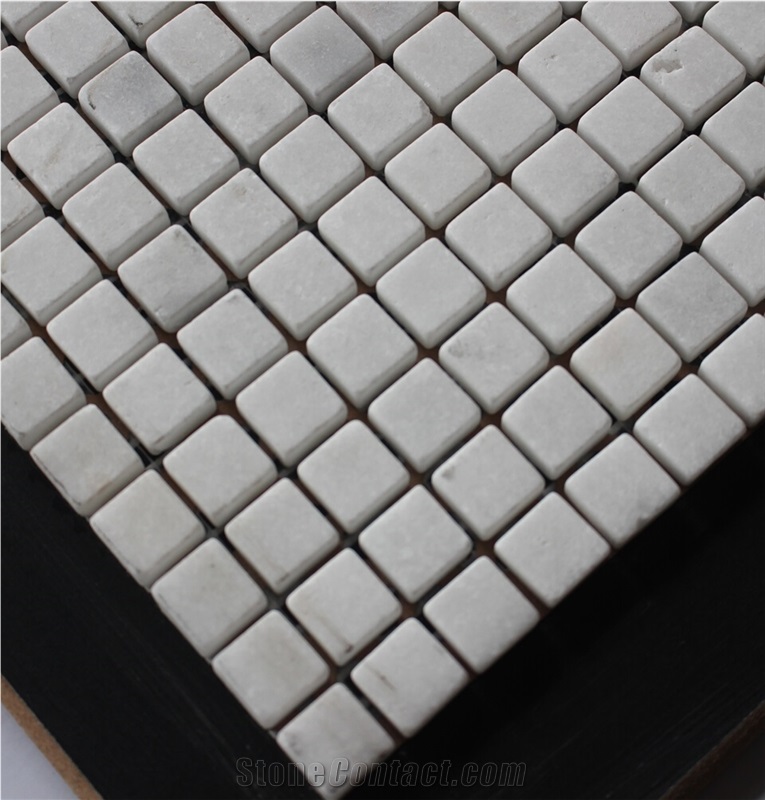 Volakas Marble Mosaic,White Marble Mosaic China Manufacture A120m-15a