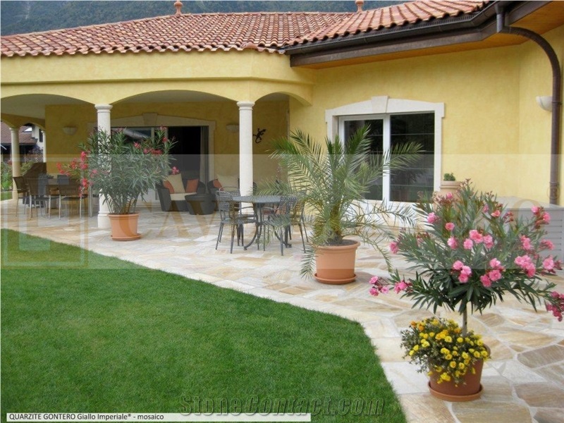Giallo Imperiale Quartzite Patio Crazy Paver