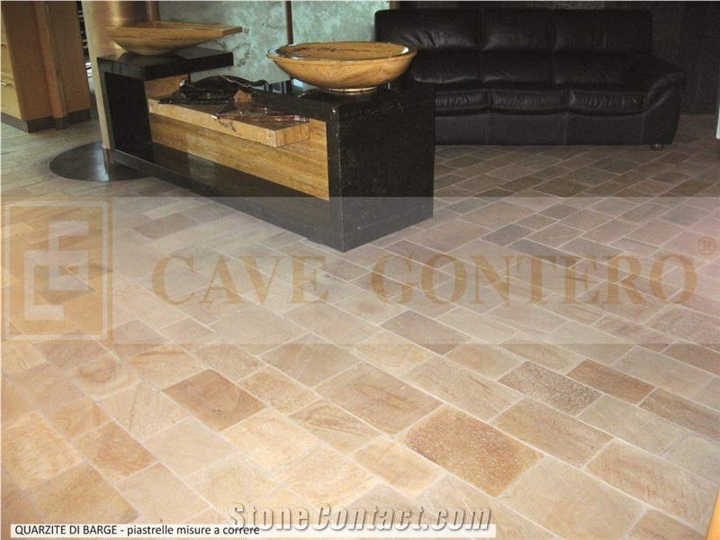 Quartzite Di Barge - Gialla Di Barge Quartzite Floor Tiles