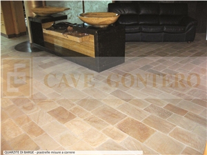 Quartzite Di Barge - Gialla Di Barge Quartzite Floor Tiles
