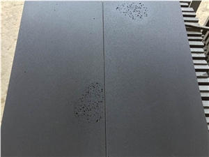 Bluestone Honed Tiles,China Black Basalt with Cats Paws Honed Tiles,Hainan Dark Bluestone Floor Tiles,Black Basalt Walling Cladding,Lava Stone Walling & Flooring Cladding Honed Slabs & Tiles