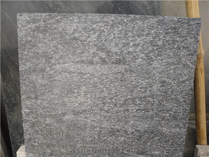 China Black Quartzite Slabs & Tiles