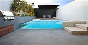 China Grey Basalt / Hainan Grey Basalt / Hainan Basalt /Lava Stone /Basaltina /Basalto /Inca Grey Pool Coping Pavers Tiles