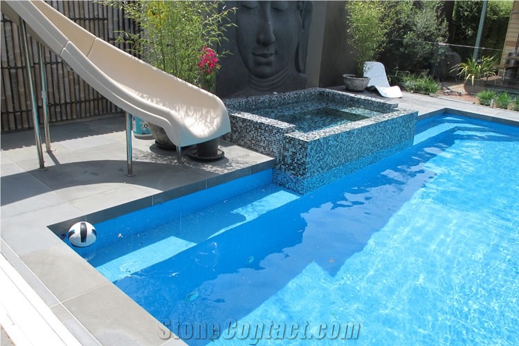 China Honed Bluestone Pool Coping Slabs&Tiles/Black Basalt/Kerbstone/Lava Stone Basaltina /Basalto /Inca Grey for Walling Flooring,Cladding