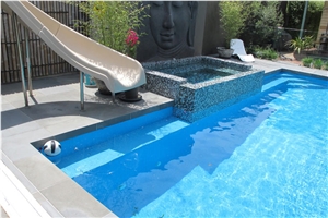 China Honed Bluestone Pool Coping Slabs&Tiles/Black Basalt/Kerbstone/Lava Stone Basaltina /Basalto /Inca Grey for Walling Flooring,Cladding
