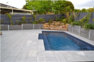 China Honed Bluestone Pool Coping Slabs&Tiles/Black Basalt/Kerbstone/Lava Stone Basaltina /Basalto /Inca Grey for Walling Flooring,Cladding