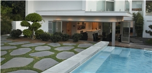 China Honed Bluestone Pool Coping Slabs&Tiles/Black Basalt/Kerbstone/Lava Stone Basaltina /Basalto /Inca Grey for Walling Flooring,Cladding