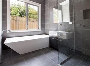 China Honed Bluestone Slabs&Tiles&Steps/Black Basalt/Kerbstone/Lava Stone Basaltina /Basalto /Inca Grey for Walling Flooring,Cladding