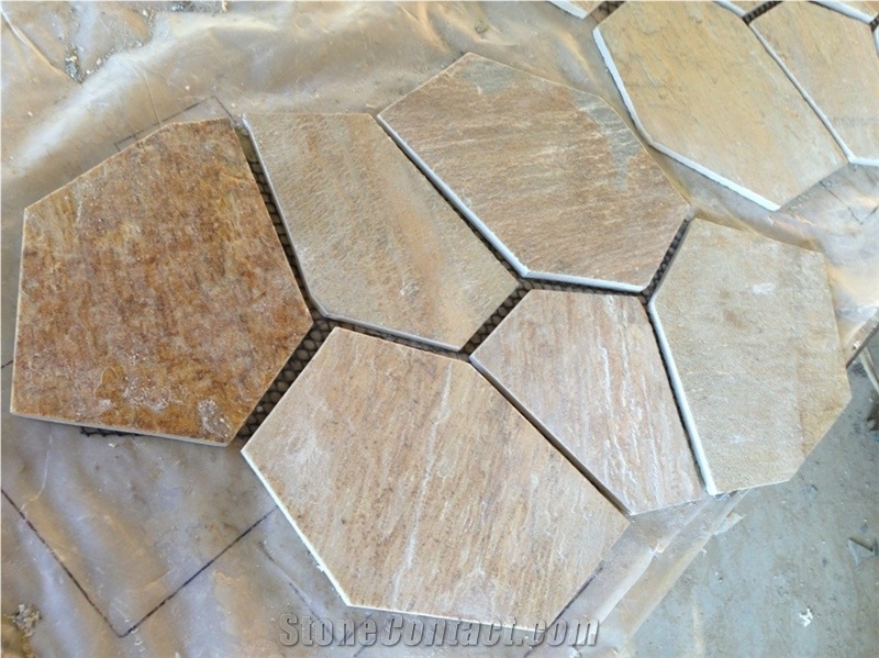 China Multicolor Flagstone Slate,Walkway Pavers & Road Paving