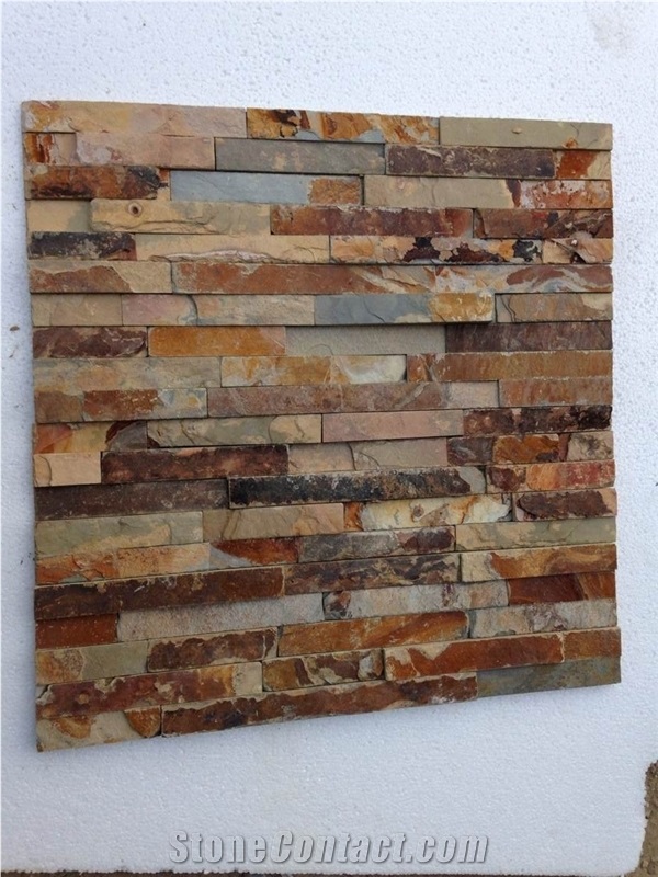 China Multicolor Slate Culture Stone /Ledge Stone/Veneer/Stacked Stone for Wall Cladding