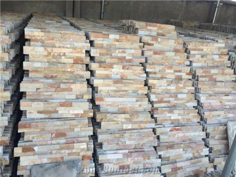 China Multicolor Slate Wall Panel Ledge Stone / Stacked Stone / Veneer / Culture Stone for Wall Clading