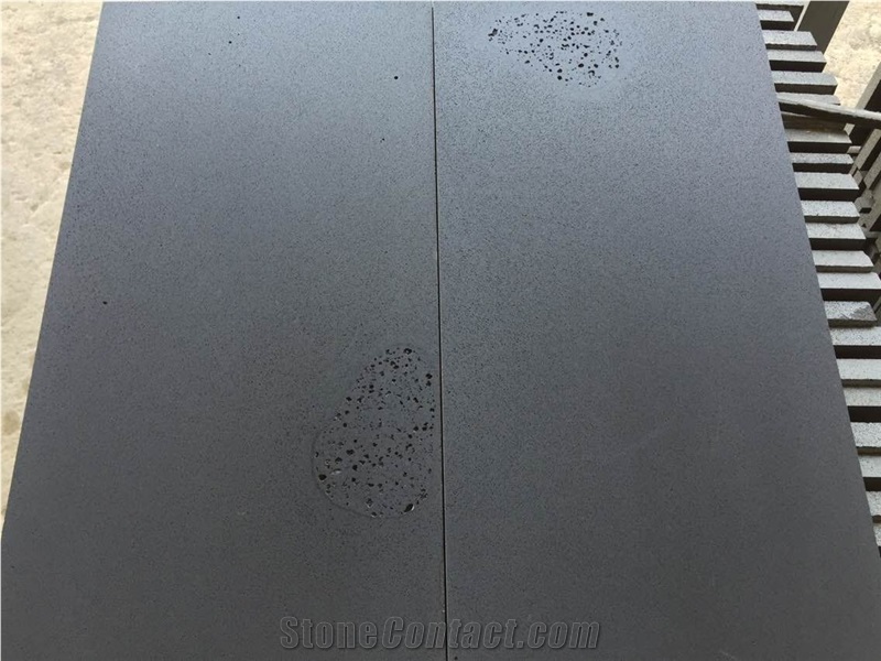 Dark Bluestone Tiles&Slabs with Catspaws / China Black Basalt for Interior and Exterior Decoration / Wall Clading ,Floor Paving