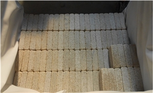 G682 Paving Stone/Yellow Granite Paving Stone/Cobble and Cube Stone / Tumbled Yellow Cobble Stone / Walkway Pavers