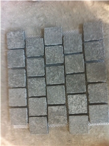 G684 Black Basalt Cobble on Mesh,China Black Basalt,Fuding Black,Raven Black,Black Pearl Cobble Stone,Granite Cobble Stone