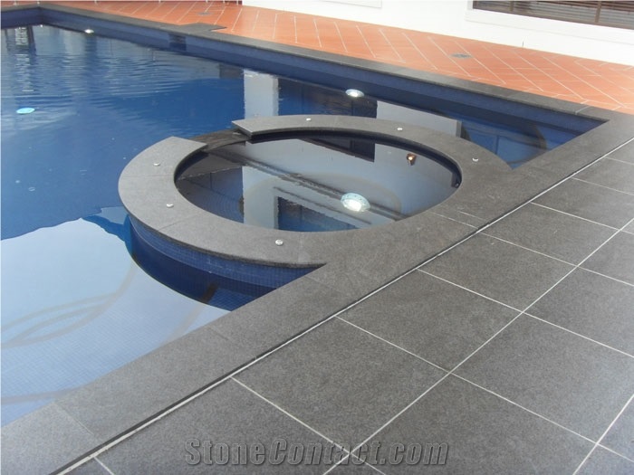 G684 Granite /China Black Basalt/Black Granite/Fuding Black/Black Pearl Granite Slab&Tiles&Pool Coping&Border