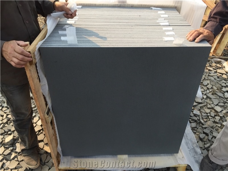 Honed Dark Bluestone / China Black Basalt Tiels&Slabs for Walling and Flooring,Interior&Exterior Decoration